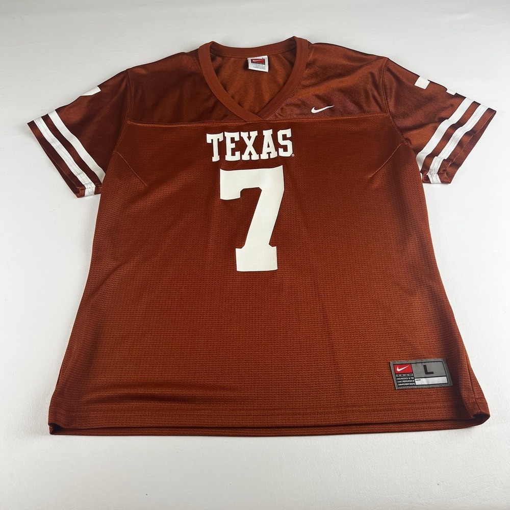 Nike Texas Longhorns Jersey Boys XXL Burnt Orange Football Number 7 F7BOL